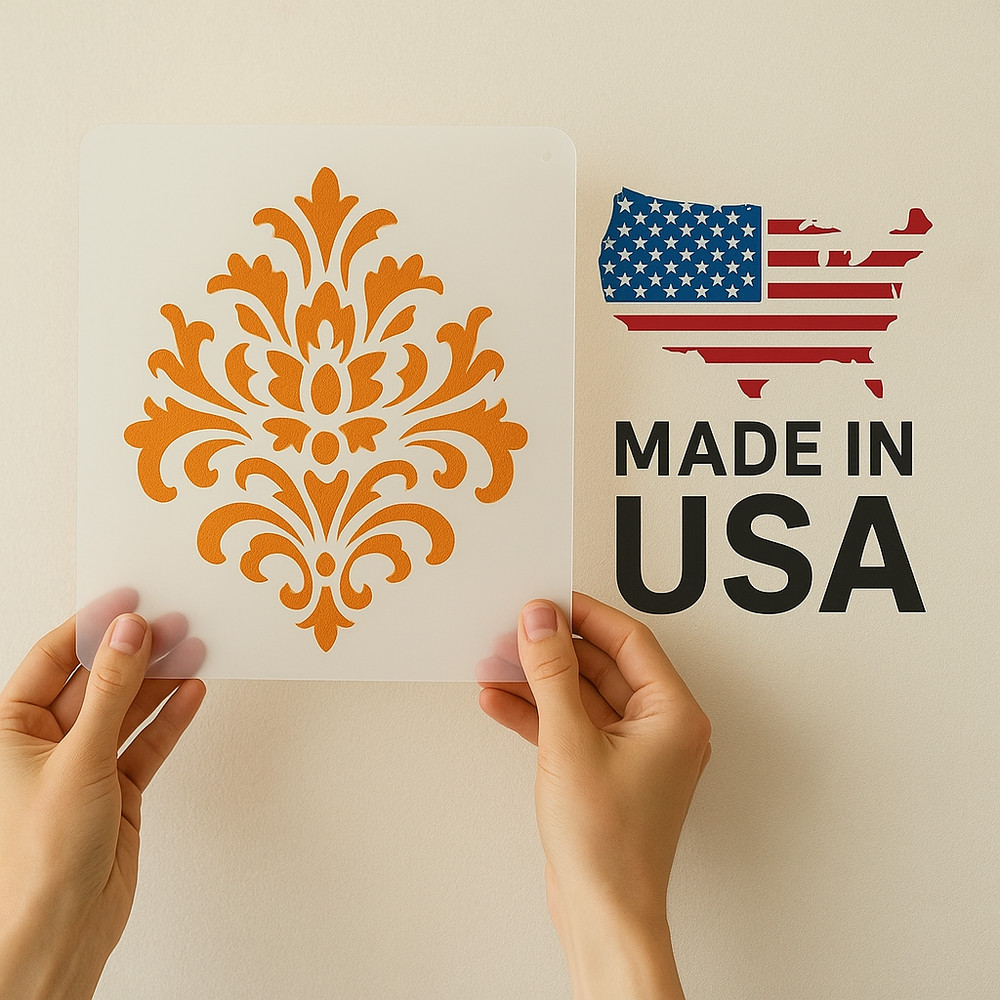 Wine Stencil for Crafts - Reusable Plastic Stencil Template Reusable, Wall Art,
