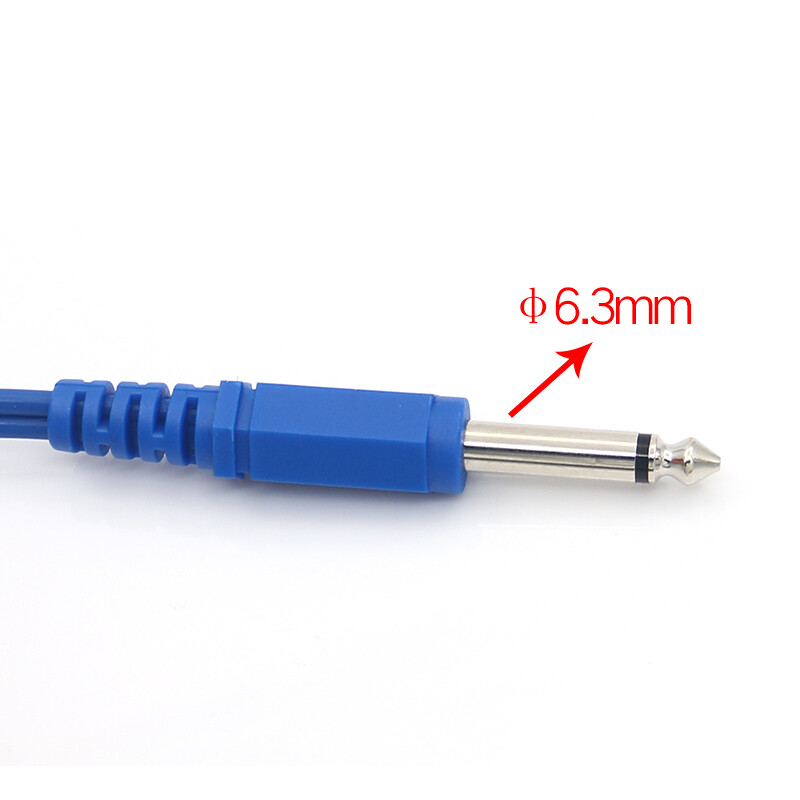 5PC Single Pole Negative Plate Connection Cable 6.3mm Fits Medical Device Cable