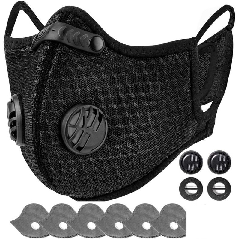 Half Face Shield Respirator Mask With Filters Reusable Anti Pollution Facepiece