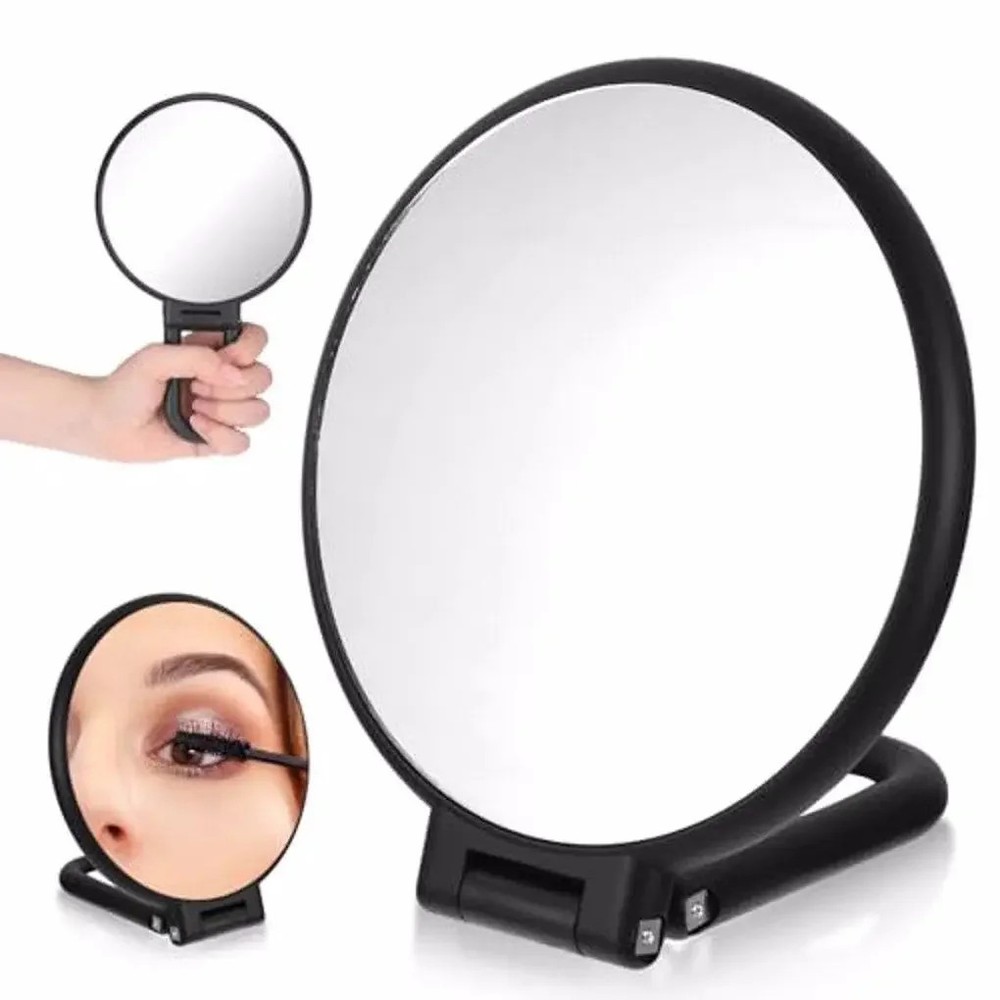 Magnifying Handheld Mirror Double Sided Hand Held Mirror Travel Folding Makeup M