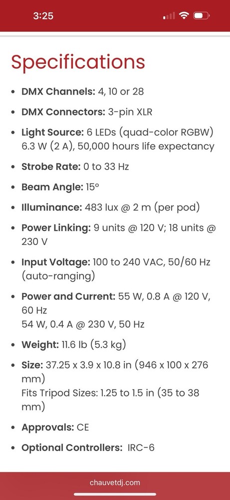 Chauvet 6-Spot Stage Light