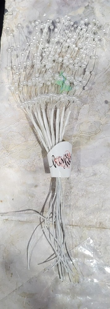 Pearl Sticks 15 per pack White