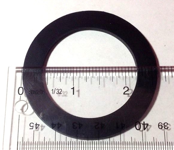 1 PAIR, 2" ROUND EPDM Rubber Water Meter Coupling Gaskets, 1/8 thick washers