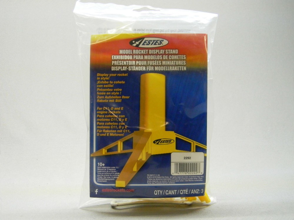 ESTES MODEL ROCKET DISPLAY TRIPOD STAND show base C11 D E EST2292