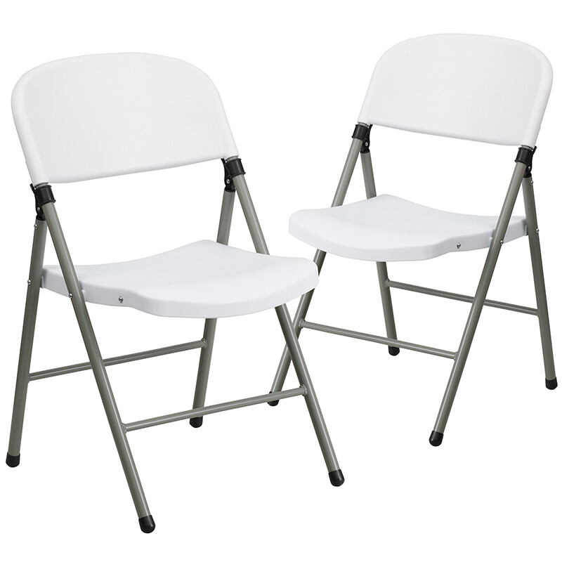 White Plastic Folding Chair