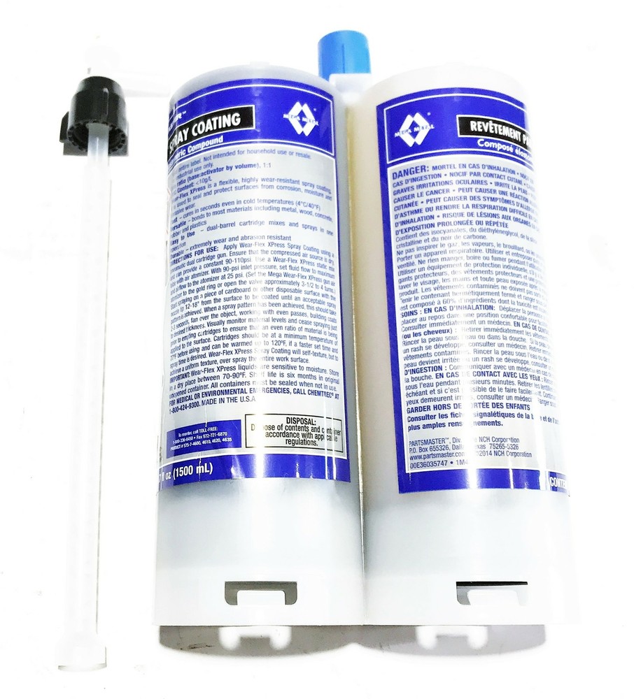 Partsmaster "Wear-Flex Xpress" Elastomeric Spray Coating Compound 57574600/1 NOS