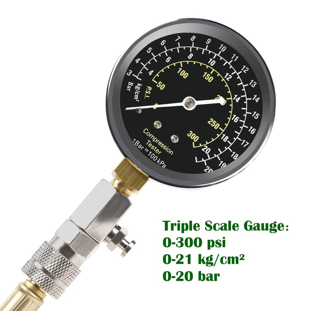 Petrol Engine Cylinder Compression Tester Kit - 8pcs