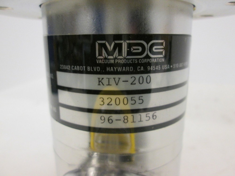 MDC, High Vacuum Inline Valve, KIV-200, Used