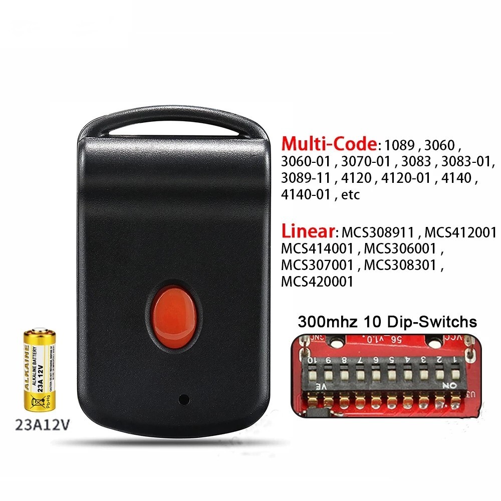 2PC For Linear 3089 Multi-Code Remote Transmitter Gate Garage Opener (308911)-