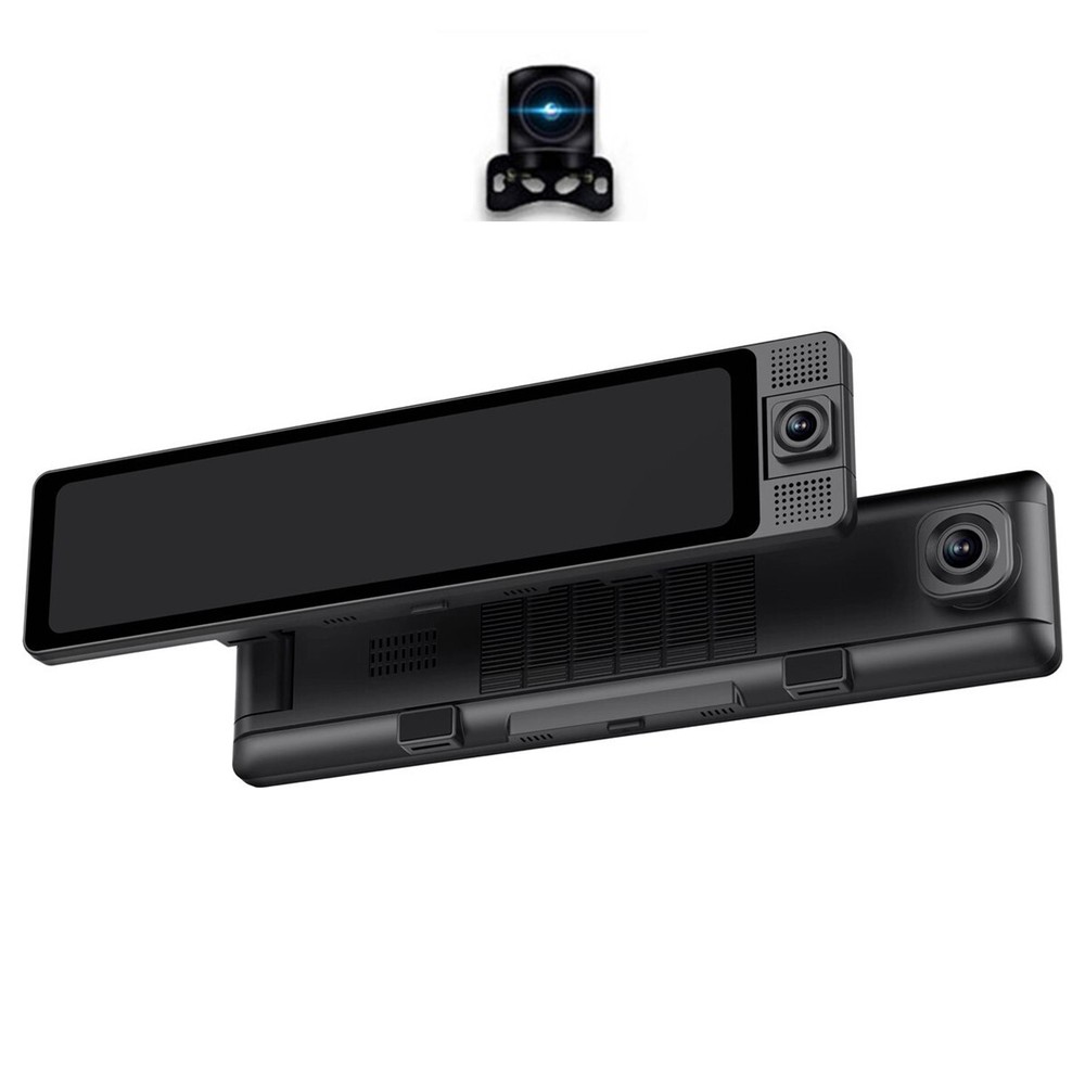 3 Lens Dash Cam Car DVR Recorder Touch Screen Front/Rear/Inside Camera G-Sensor