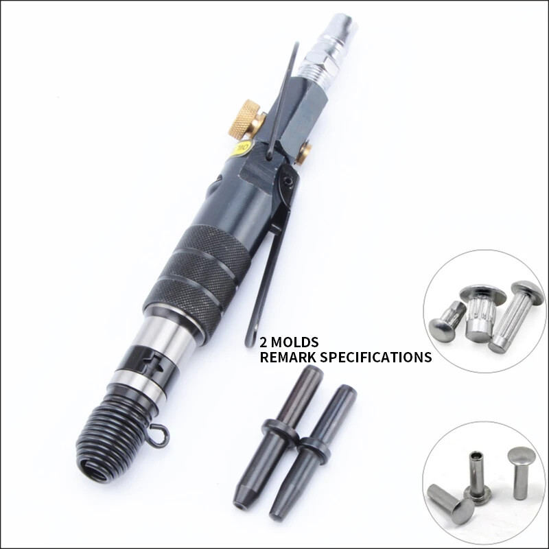 Pneumatic Straight Riveter Air Riveting Tool Aluminum Nameplate Solid Semi