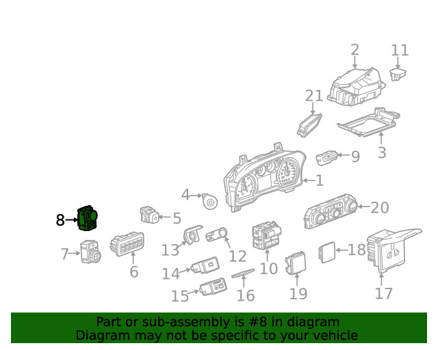 Genuine GM Jet Black Ride Control Switch 84490307