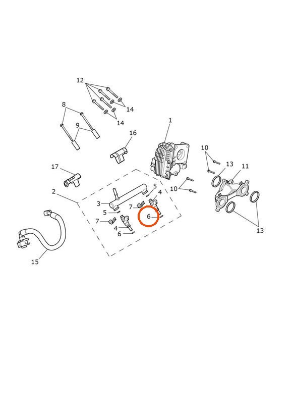 Triumph T1241966 - Fuel Injector Lower O-Ring