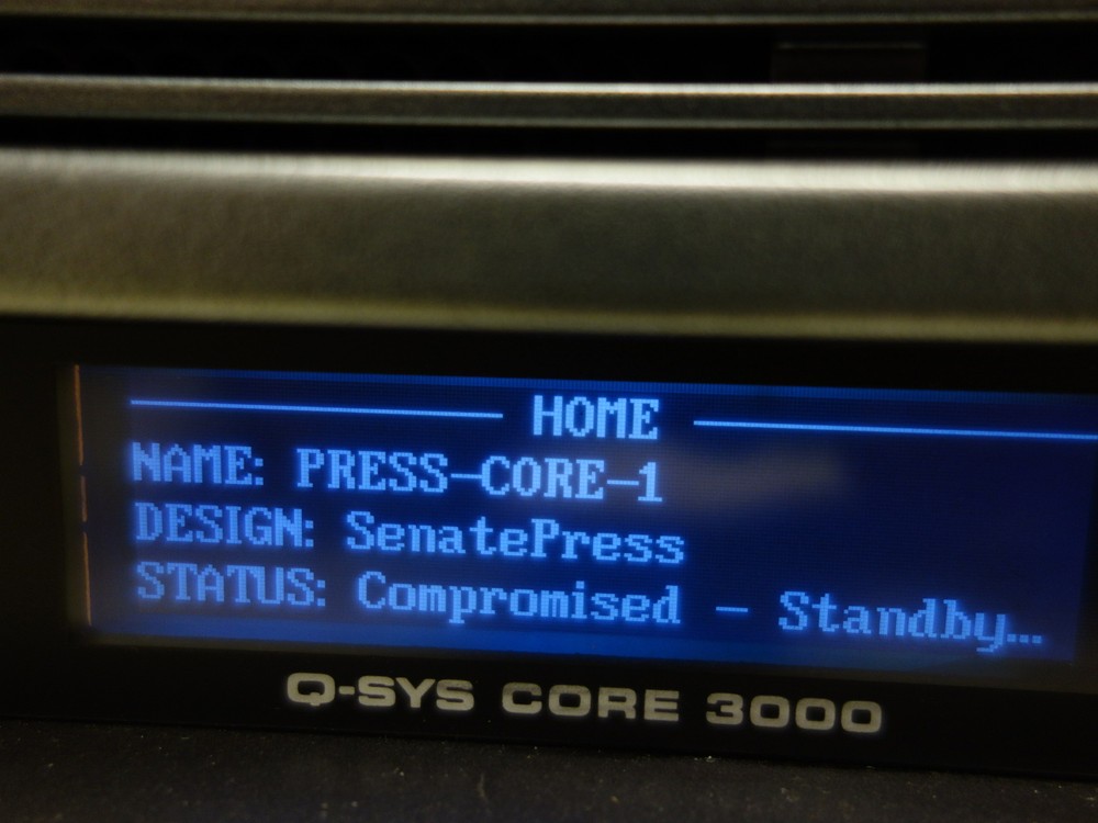 QSC Q-Sys Core 3000 Digital Audio Processor