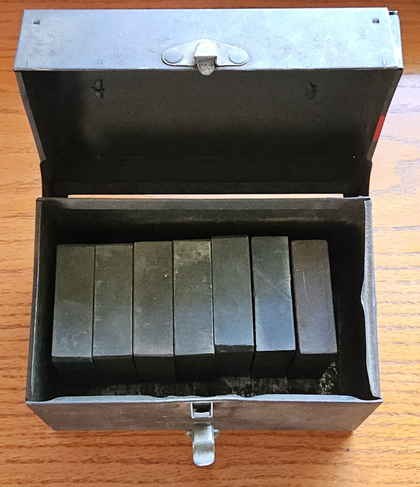 Early 1900s Misc NYE & Crown Conduit Pipe Threading Skip Tooth Square Dies w Box