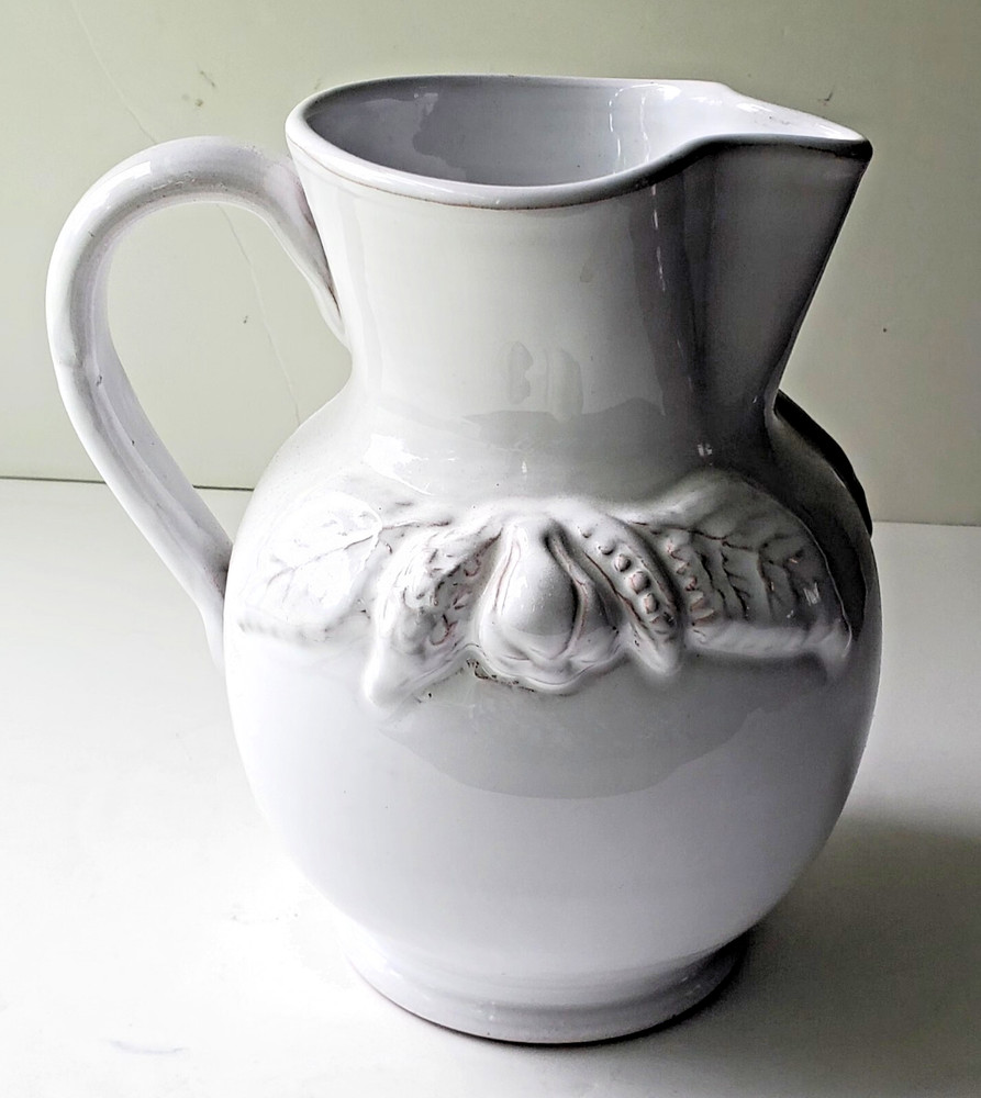 White Ceramic 8.25" Pitcher Made in Italy