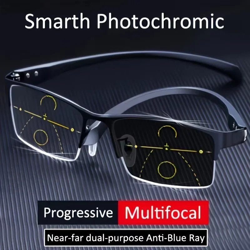 Photochromic Progressive Reading Glasses Men Hyperopia Presbyopia diopters
