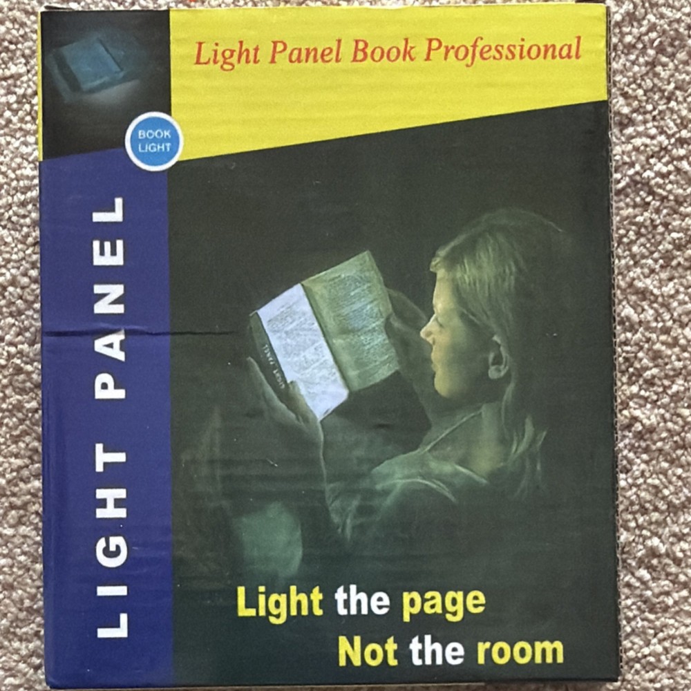 Juesi Light Panel Book Professional LED Book Light Battery Powered White