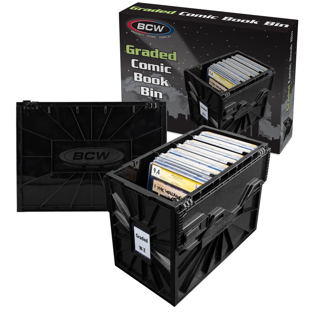5 BCW Graded Certified Comic Book Storage Plastic Bin Stackable Box Heavy Duty
