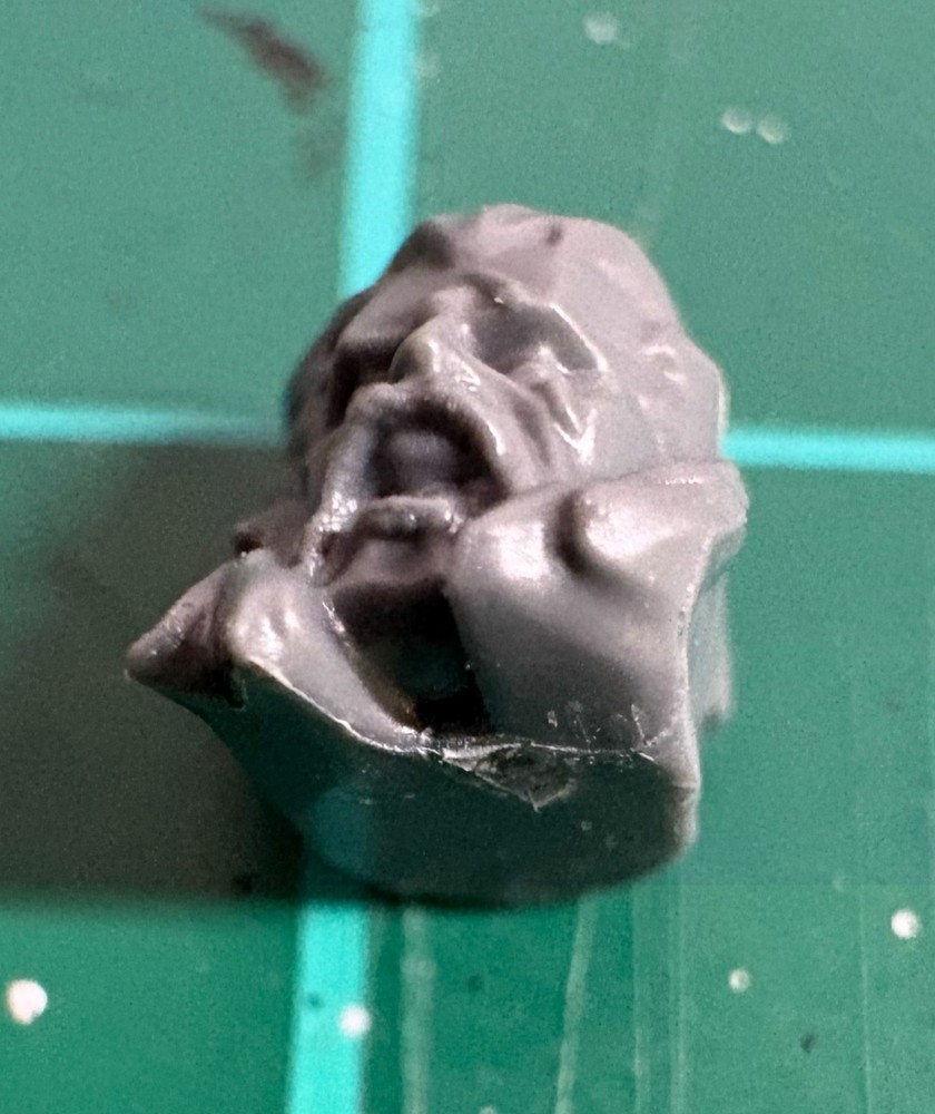 Space Wolves Space Marine Head D Unhelmeted Snarling Veteran 40K Kitbash Bit