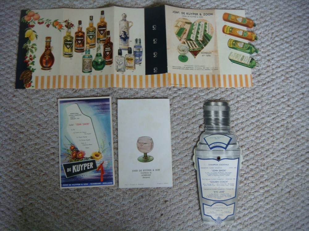 Vintage De Kuyper Advertising Ephemera