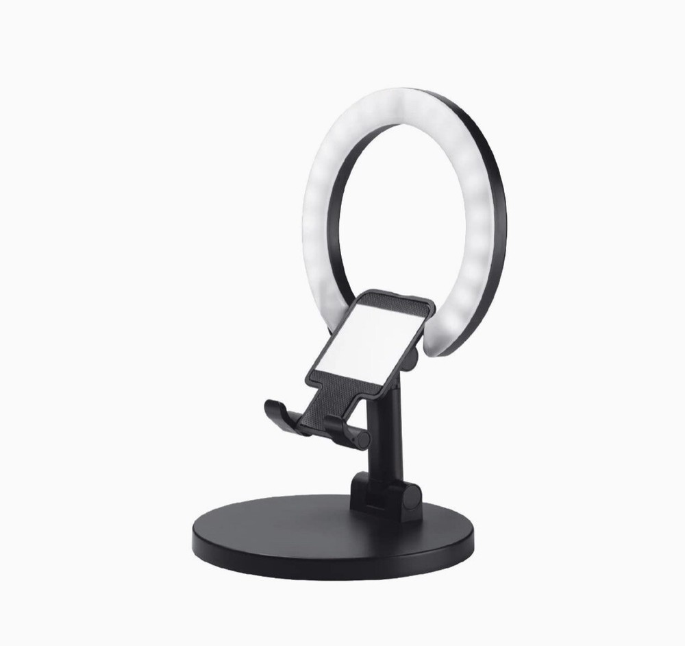 Merkury Vlog Cast Studio Kit Remote -LED Ring Light Foldable Stand NEW! NIB