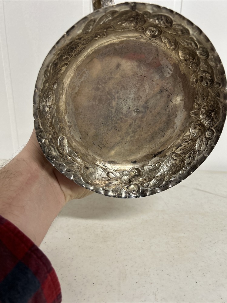 BEAUTIFUL SOLID SILVER REPOUSSE TANKARD, Battle Scene, English?, Very Old