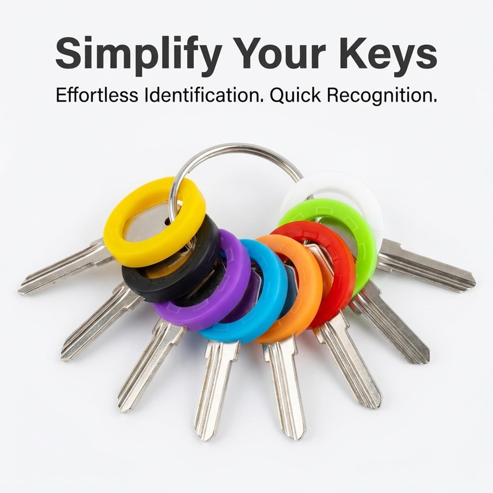 40 PCS Key Covers Caps - Sukh Identifiers small, Mixed