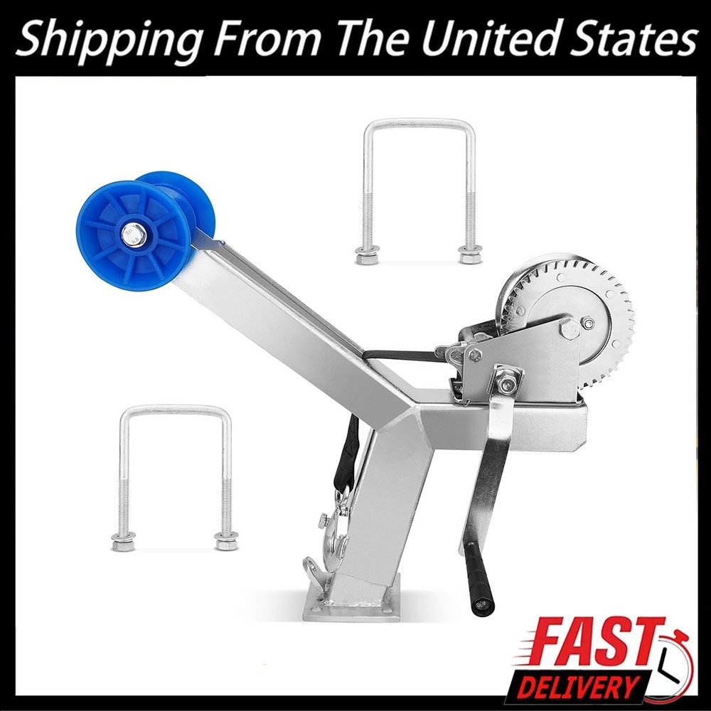 1200LBS Boat Trailer Winch Stand Adjustable with Roller Winch Post for Trailers