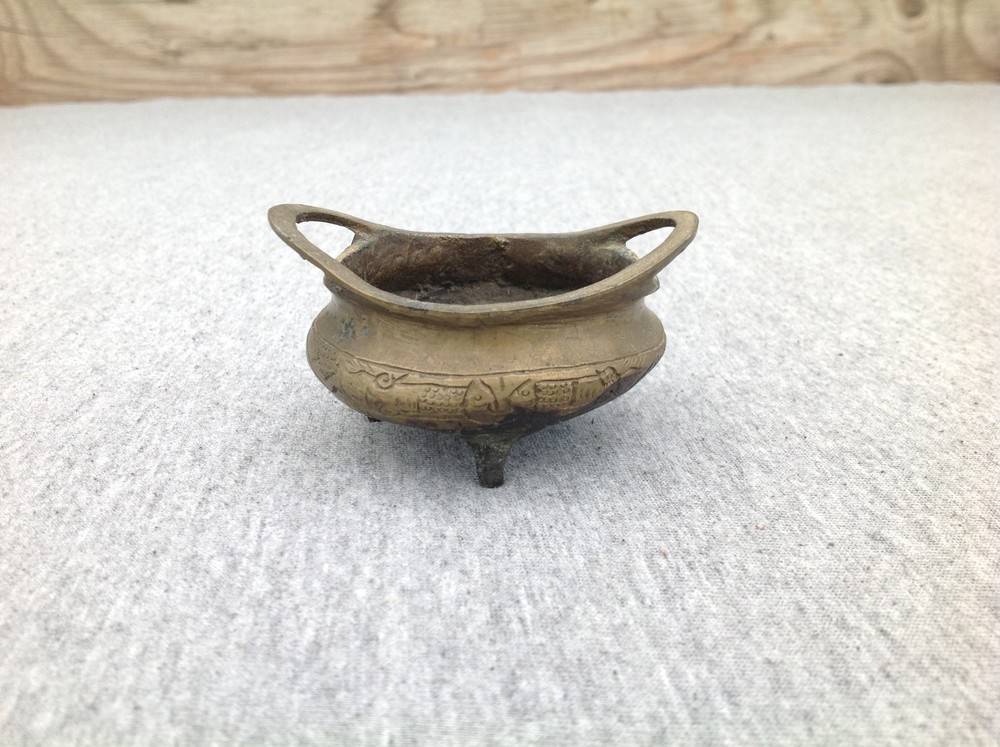 Small Brass Asian Incense Burner