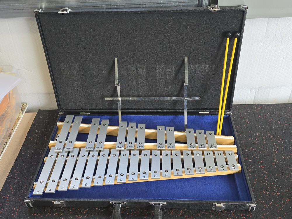CB 30 Note Glockenspie Xylophone Bell Percussion 2 Mallets + Carrying Case