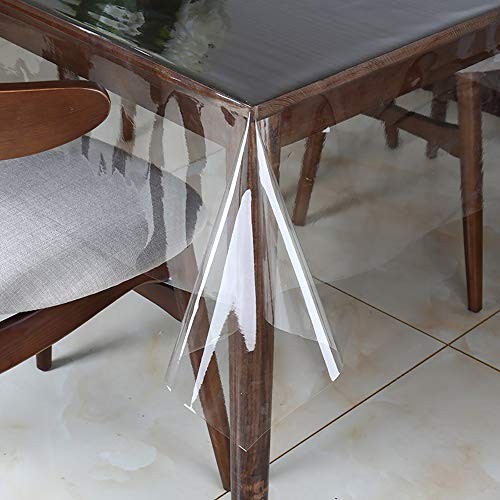 Clear Vinyl Tablecloth Protector Waterproof/Oil-Proof 54" x 84" (Rectangular)