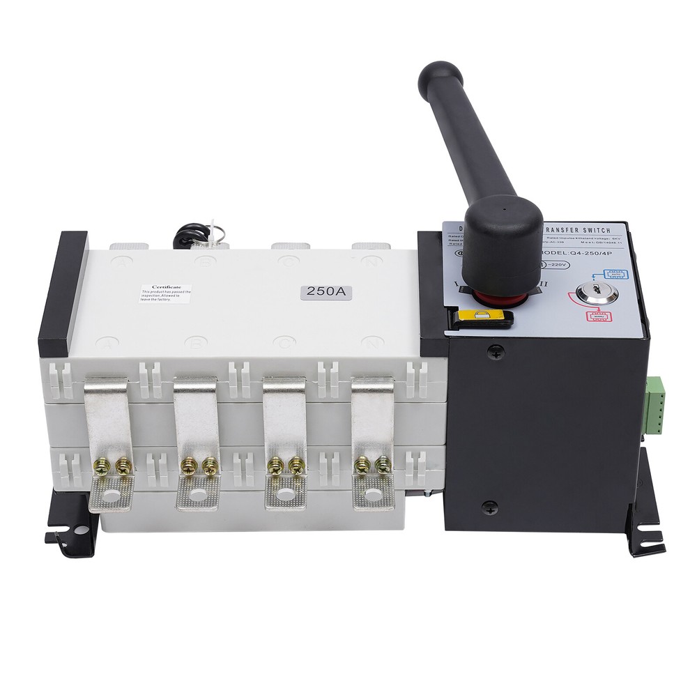 Dual Power Automatic Transfer Switch 3 Phase Circuit Breaker Changeover 4P 250A
