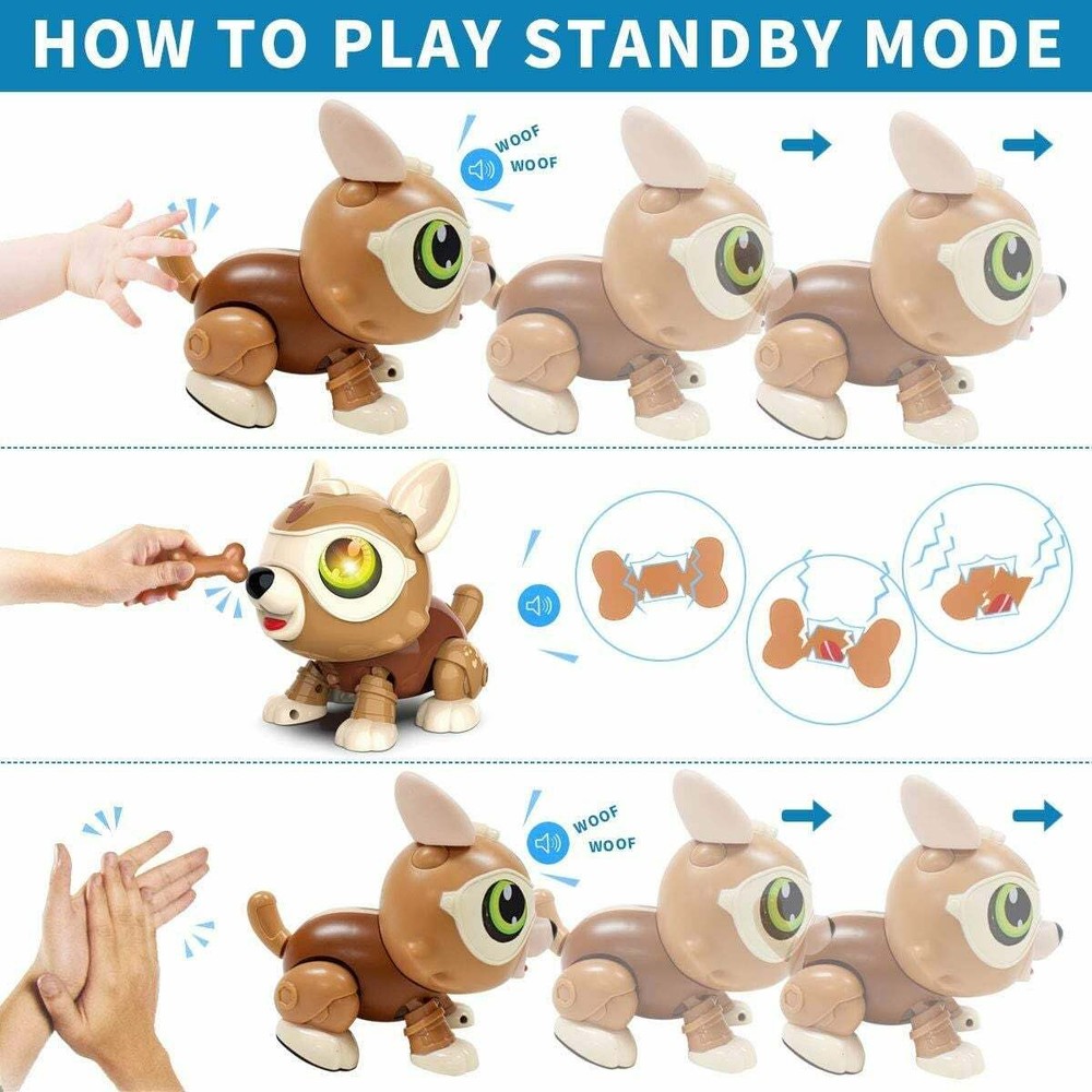 DIY Electronics Pet Dog with Bone, Interactive toy