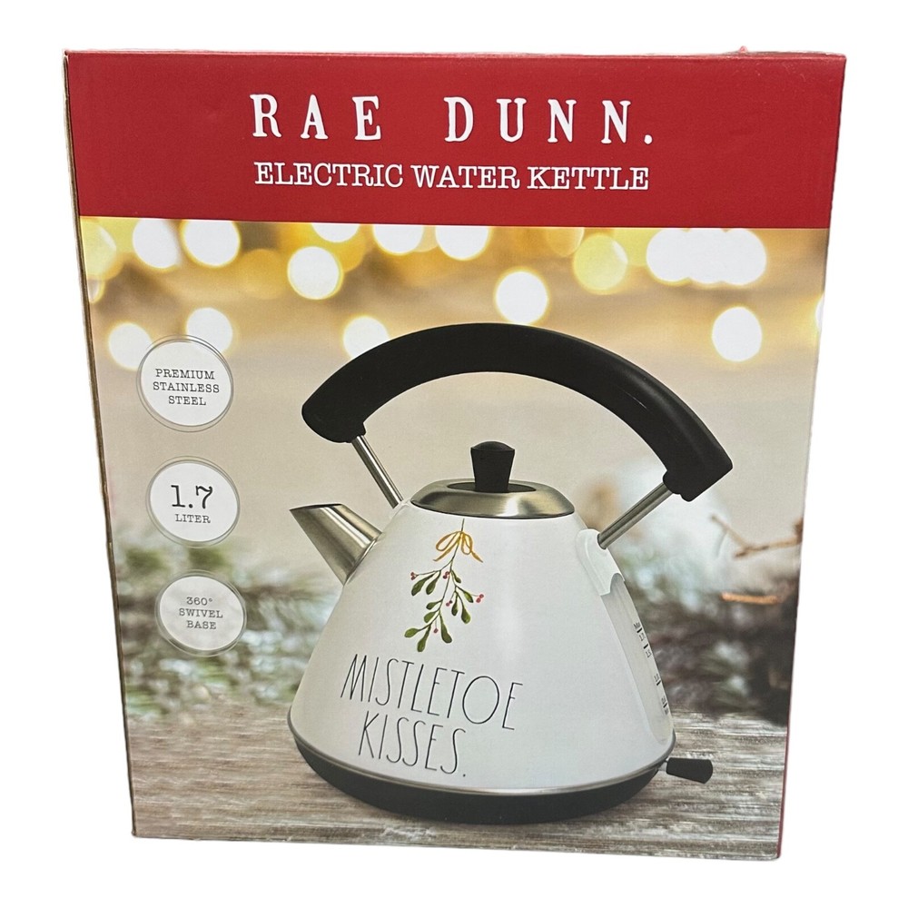 Rae Dunn MISTLETOE KISSES Electric Water Kettle
