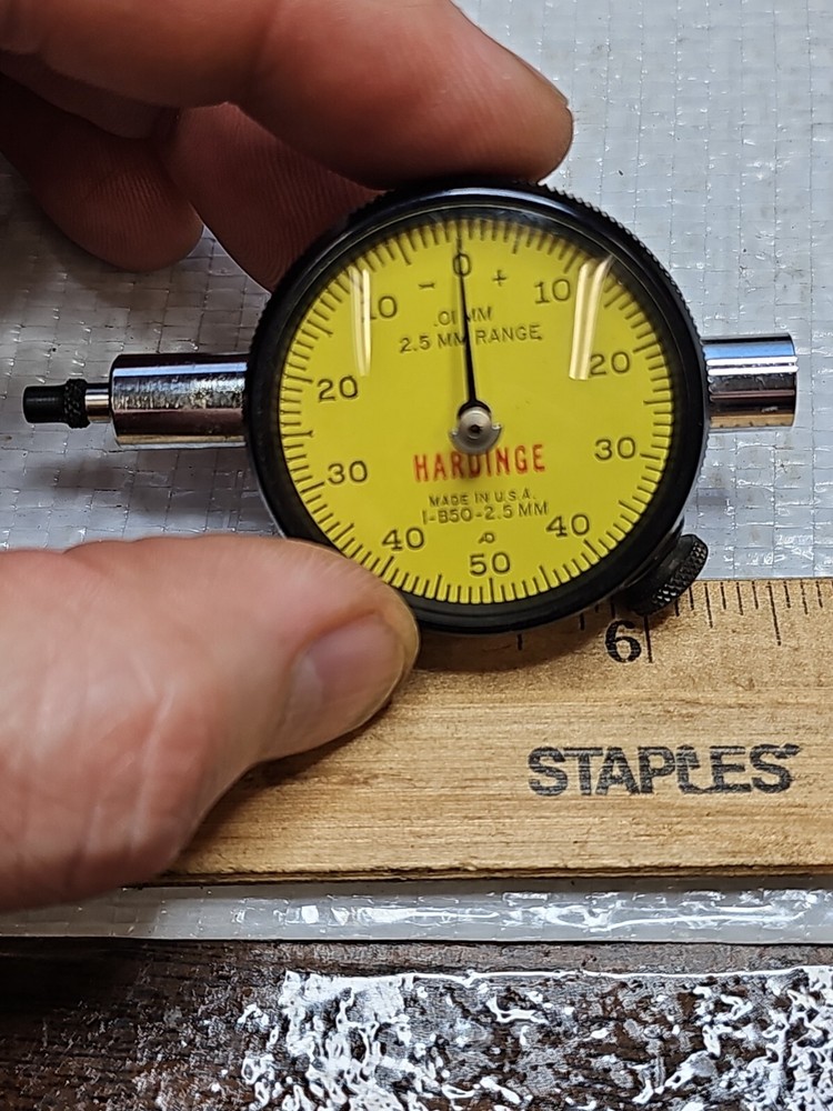HARDINGE 1-B50-2.5 MM DIAL INDICATOR , .01MM 2.5 MM RANGE EXCELLENT CONDITION