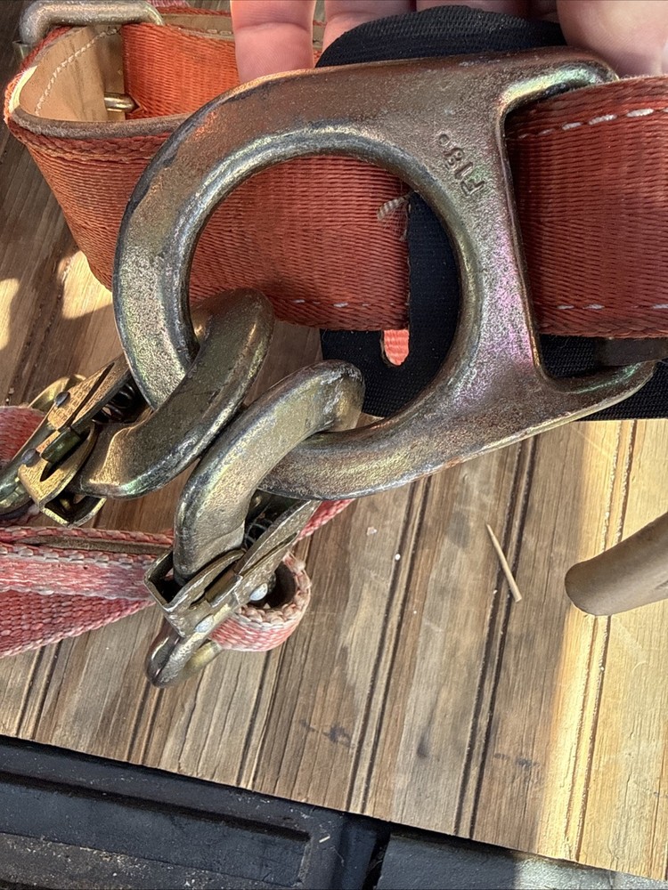 Tree Pole Climbing Lineman Construction Harness Gear Used