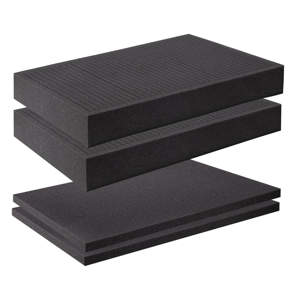 2 Size Pick and Pluck Foam Sheet,4 Pack Polyurethane Gun Case for BLACK