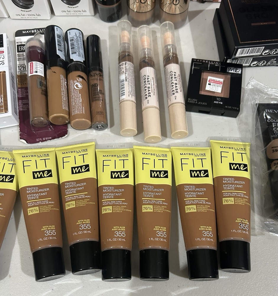 Lot of (100) Assorted Medium, Dark, Deep Makeup Products