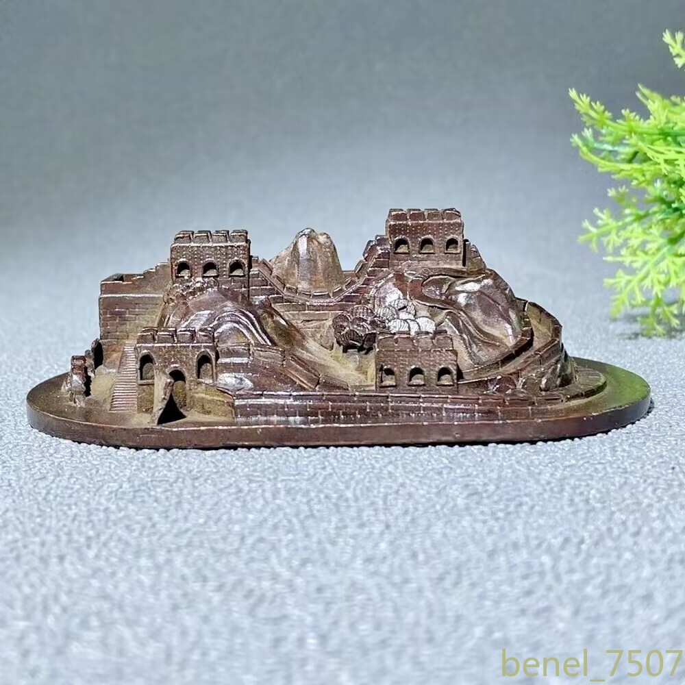Copper China Great Wall Model Statue Classical Architecture Souvenirs Decoration