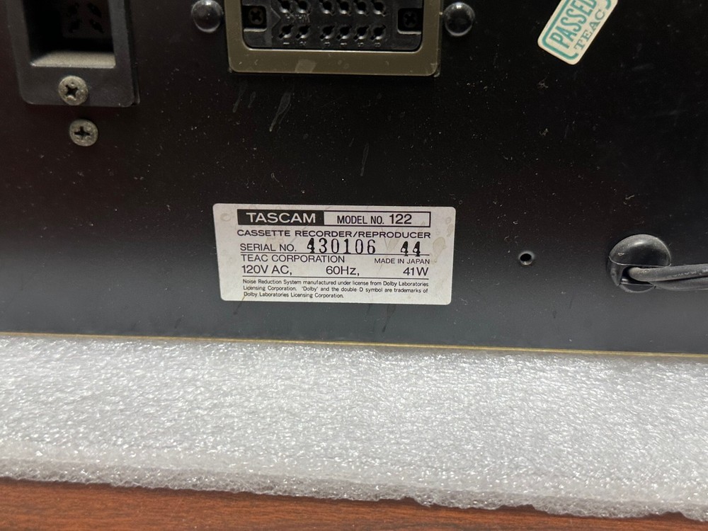 AS IS - Tascam 122 professional cassette deck *untested*