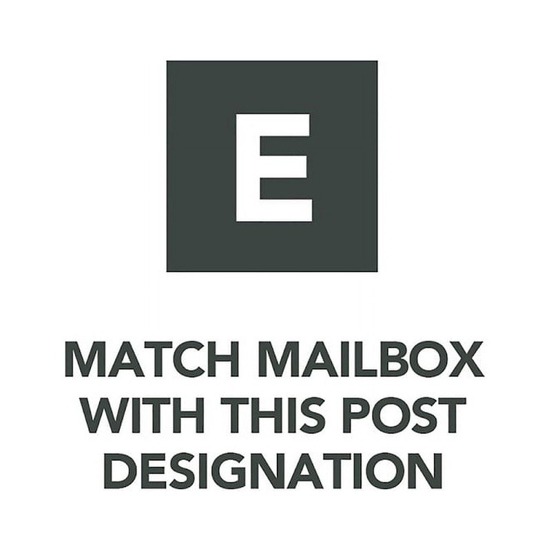 Rugged Post Mounted Mailbox W/ Incoming Mail Flag Weather Resistant Polymer New