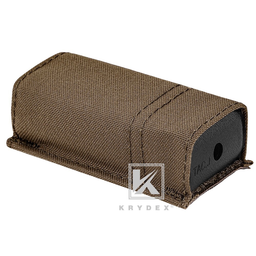 KRYDEX Tactical Double Stack Pistol Single Mag Pouch Belt / MOLLE Mounted Coyote