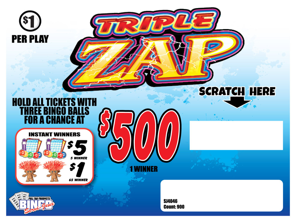 NEW pull tickets  TRIPLE ZAP - Seal Card Tabs