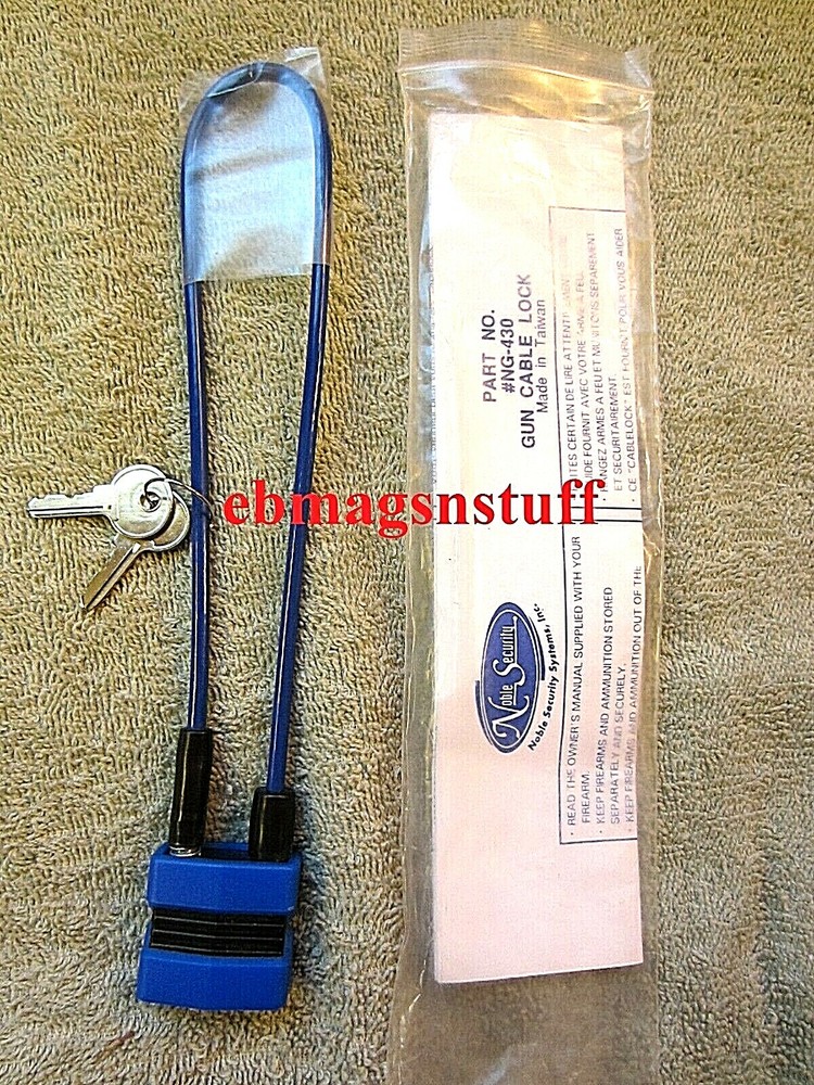 Noble Security CABLE GUN LOCK, 2 Keys, 7 Inch Span + Can be used on MOSSBERG 500