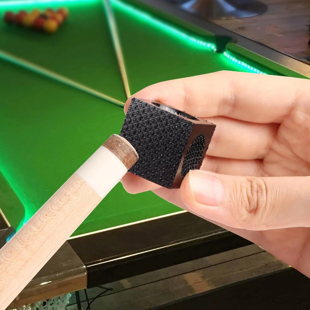 Durable 5-in-1 Billiard Pool Cue Tip Tool, Scuffer/Shaper/Aerator Tip Pick Cube