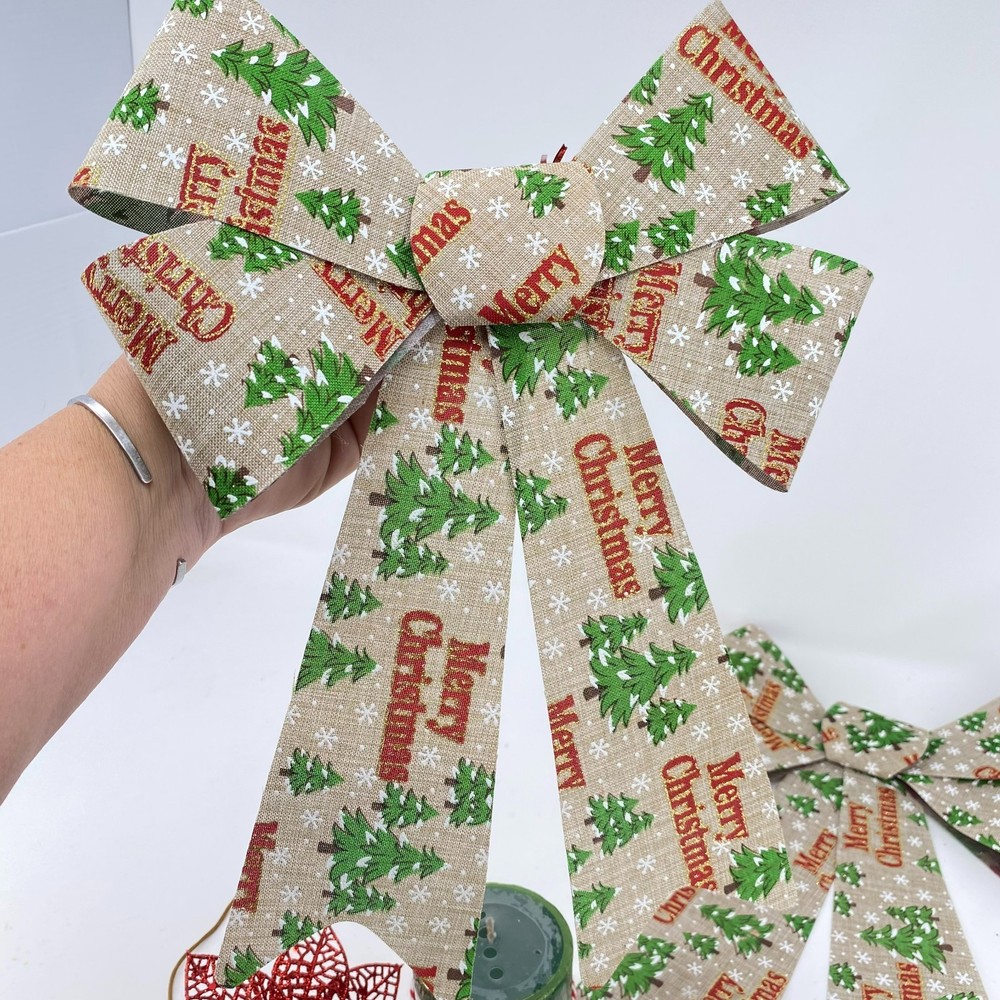 Merry Christmas Bows Tree Decor Candle Assortment Decorations