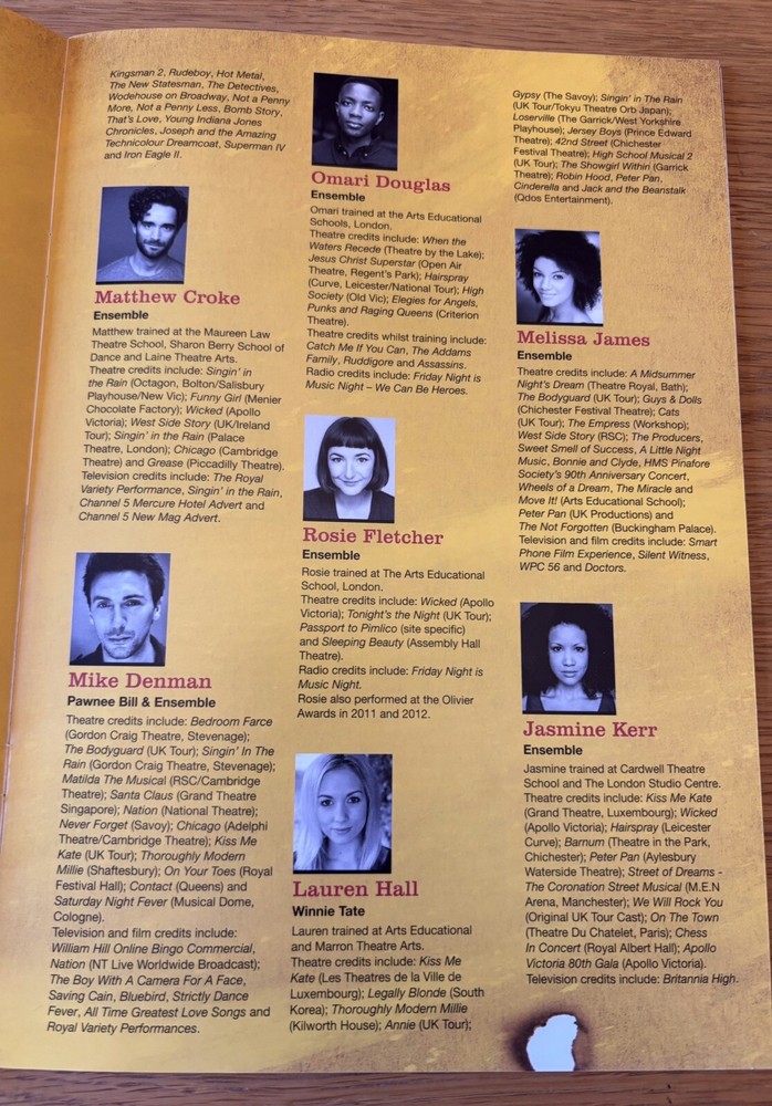 Annie Get Your Gun Crucible Theatre Sheffield Programme Dec 2016
