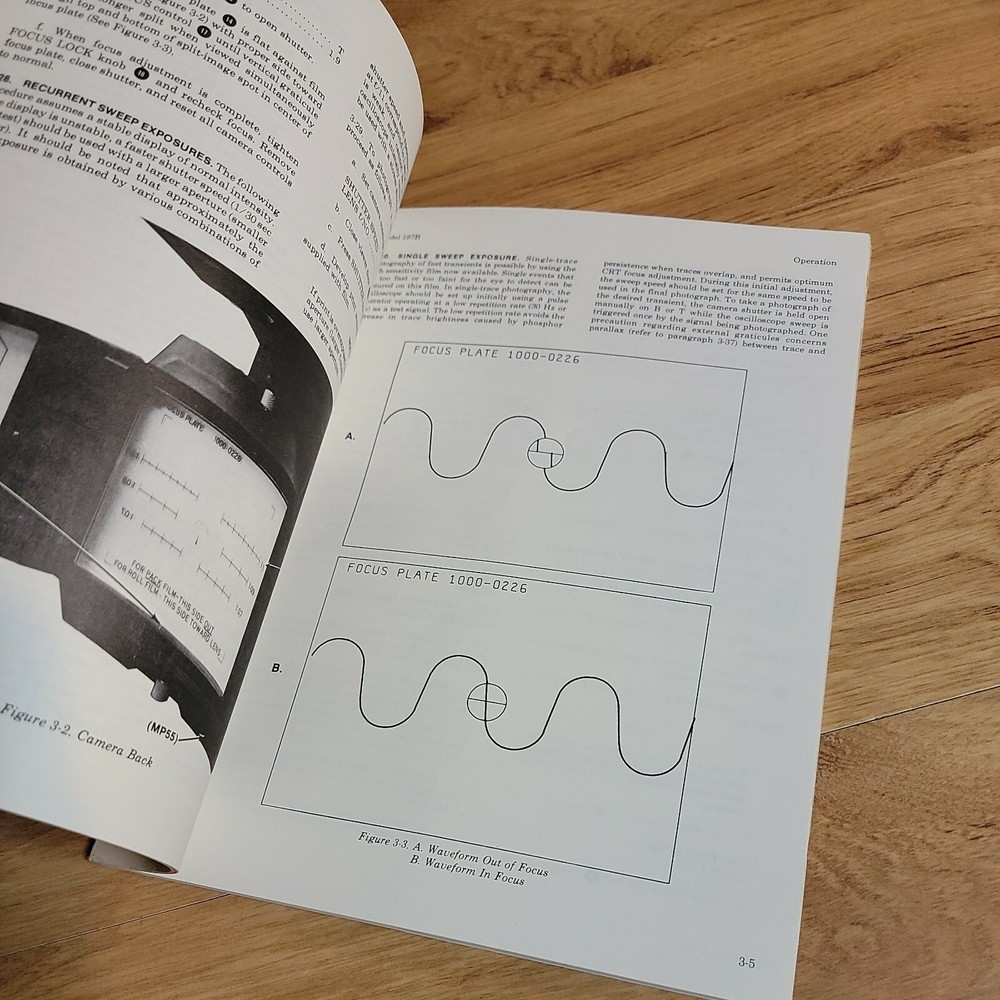 HP Hewlett Packard Operating & Service Manual 197B Oscilloscope Camera