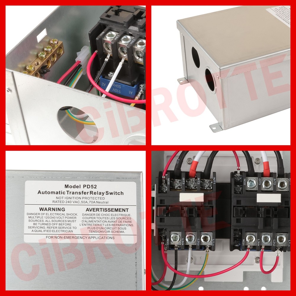 RV Automatic Transfer Switch Smart Delay ATS Switch 50-Amp 120/240V